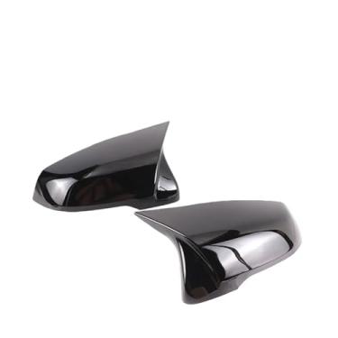 Imagem de Branco espelho retrovisor lateral cobre tampa de fibra de carbono brilhante Compatível com bmw f44 f40 g29 x1 f48 f49 2019-2023 x2 f39 / toyota supra(Black-2pcs)