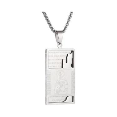 Imagem de Pingente De Crucifixo Dourado Para Homens, Colar Religioso Estilo Miam