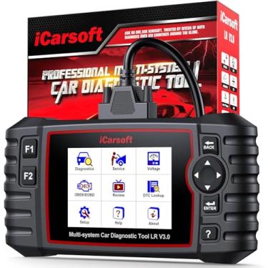 Imagem de iCarsoft Scanner OBD2 bidirecional LR V3.0 versão 2026 para a maioria dos Land Rover/Jaguar de 1996-2023 Full Systems 37 Service Diagnostic Scan Tool Leitor de código de carro com atualização