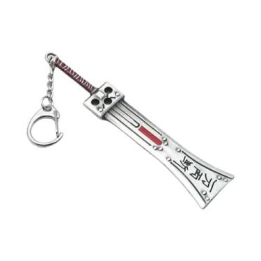 Imagem de Chaveiro Metal Cloud Strife Final Fantasy Pingente De Espada Para Home