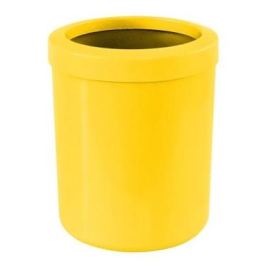 Imagem de Lixeiras Em Plástico Com Aro 12 Litros Home Ou Office Cor:Amarelo - js