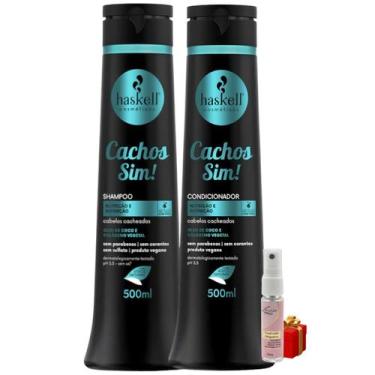 Imagem de Kit Haskell Cachos Sim Definição Shampoo 500ML + 1 Condicionador 500ML
