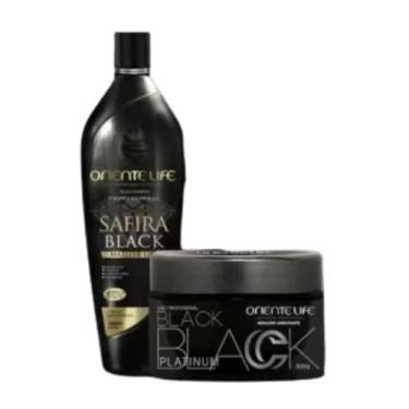 Imagem de Kit Safira Black 1 Shampoo 300ml 1 Máscara Tonalizante 250g Oriente Li