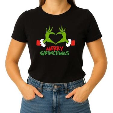 Imagem de Camisa Camiseta de Algodão Masculina Feminina Unissex Natal Grinch Gri