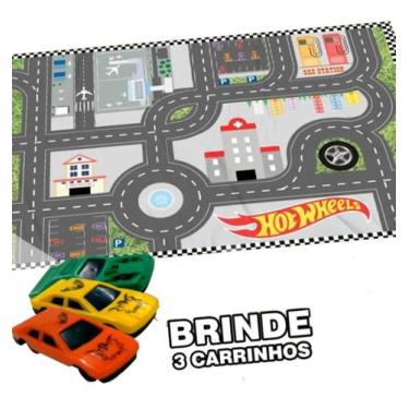 Imagem de Pista Hot Wheels Grande Cidade Para Carrinhos + 3 Carrinhos