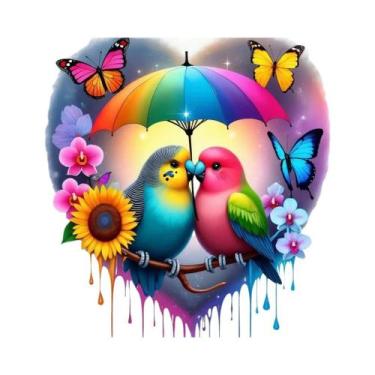 Imagem de Kit De Bordado 11CT Com Pássaros E Flores, Ponto Cruz Com Contas, Deco