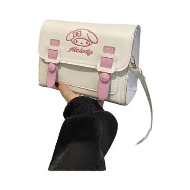 Imagem de Bolsa Quadrada Kawaii Sanrio Pu, Mochila De Ombro Anime Fofa, My Melod