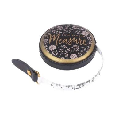 Imagem de Fita Métrica Mini De material sintético Com Estampa Floral E Detalhes 