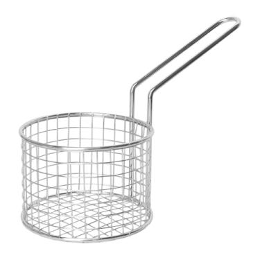 Imagem de Cesta de batatas fritas | Ferramenta de cozinha resistente à ferrugem - Cesta de batatas fritas de aço | para reunião de cozinha, café, restaurante, festa