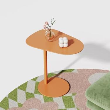 Imagem de Mesa de canto em forma de C para sofá deslizante embaixo - mesa lateral pequena para sala de estar, mesa lateral de sofá de quarto - móveis que economizam espaço