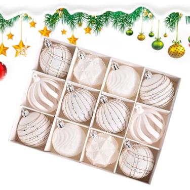 Imagem de Decorações de bola de Natal | Decoração de árvore com pingentes de Natal - Enfeite de bola macio de 6 cm para mesa ao ar livre caminho jardim árvore de Natal lareira corrimão janela guirlanda