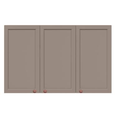 Imagem de Armário Aéreo Unna 3 Portas 120cm Gris - Poliman Móveis Gris