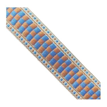 Imagem de KVR Brocado de Seda de Poliéster Jacquard Acabamento Artesanato Costura Bordado Decoração Fita Renda Vestuário Vestido Saia Festa de Casamento (Combo - 31, 2 cm de largura, 20 mtr em um pacote)