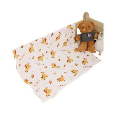 Imagem de Toalha De Banho De Algodão Para Bebês Meninos E Meninas, 4 Camadas De 