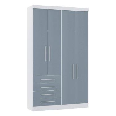 Imagem de Guarda Roupa Modulado 134,50cm 4 Portas e 4 Gavetas Alpes Luciane Moveis