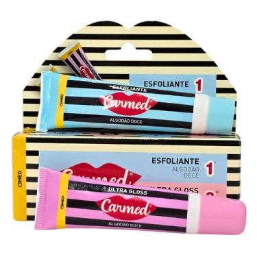 Imagem de Kit SOS Esfoliante Labial Algodão Doce + Ultra Gloss Algodão Carmed Ci
