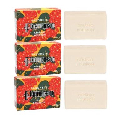 Imagem de Kit 3 Sabonete Phebo Granado Gerânio Bourbon Glicerina Vegetal Natural