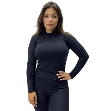 Imagem de Blusa Lupo Manga Longa Gola Alta, M, Preto