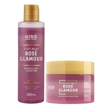 Imagem de Kit Kiss Ny Rosé Glamour: Sabonete Líquido 300ml e Esfoliante Corporal