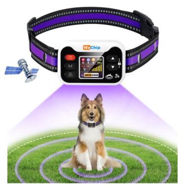 Imagem de Coleira Cercado para Cães GPS Sem Fio WeChip Alcance de 0,02 a 2 km