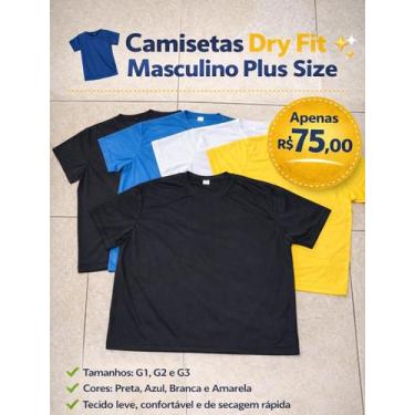 Imagem de Camisetas Masculinas Dry Fit Plus Size G1, G2 e G3 - Loja do PERUANO, 