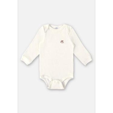 Imagem de Body Manga Longa em Suedine Unissex para Bebê Up Baby, Off white, PR