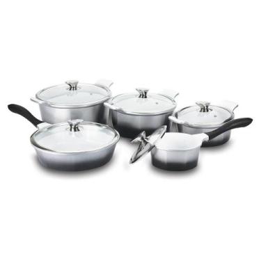 Imagem de Jogo De Panelas 5 Pecas Aluminio Fundido Platinum Hercules