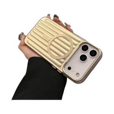 Imagem de Capa De Carregamento Sem Fio Magsafe Fosca De Luxo Com Padrão Ondulado