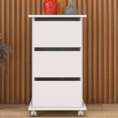 Imagem de Gaveteiro 3 Gavetas Compacto 36cm  Perfeito para Organizar com Estilo 