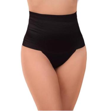 Imagem de Calcinha Cinta Modeladora Zero Barriga Alta Compressão Reduz Medidas -