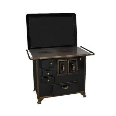 Imagem de Fogão A Lenha 03 Barroco Preto Gabinete Com Tampa 3bgdtpr - Met.venâncio