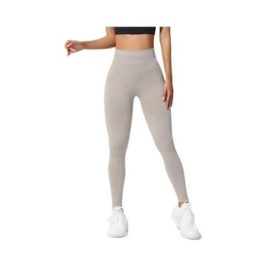 Imagem de Leggings De Yoga Femininas De Cintura Alta Sem Costura, Alta Elasticid