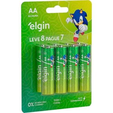 Imagem de Pilha Alcalina Aa Pequena Cartela Com 8 Unidades Elgin