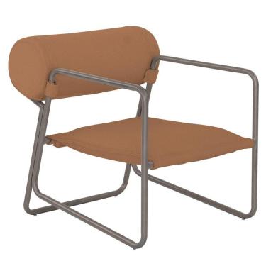 Imagem de Poltrona Detroit Base Titânio Bouclé Terracota - Nexta Casa