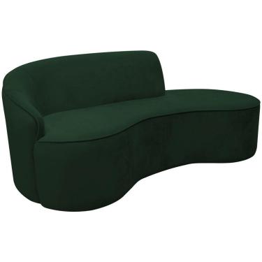 Imagem de Sofá Curvo 02 Lugares 150cm Eron Braço Direito Veludo Verde - Nexta Casa