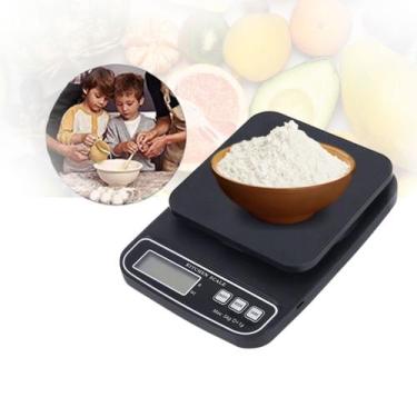 Imagem de Balança De Cozinha Digital Visor LCD Nutrição Tara Inteligente Precisã