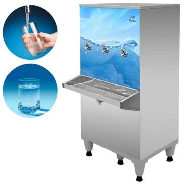 Imagem de Bebedouro De Água Resfriador Industrial 100 Litros B100 3 Torneiras 2 