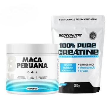 Imagem de Kit Creatina 100 Pura 500g Suplemento Natural em Pó 300g Body Nutry-Unissex