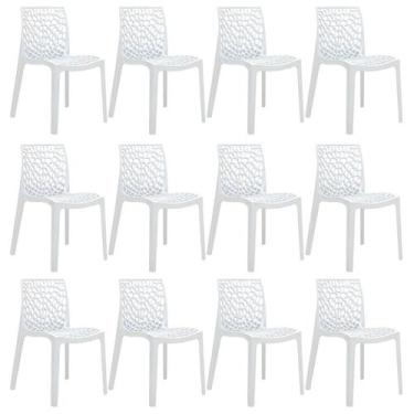 Imagem de Laraz, Kit 12x Cadeiras Gruvyer, Polipropileno, Jantar, Cozinha, Sala 