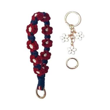 Imagem de Corrente De Celular Artesanal Estilo Boêmio Com Margaridas, Pingente C