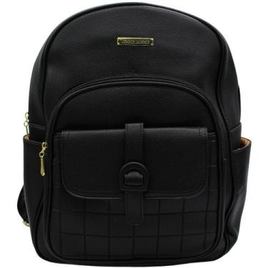 Imagem de Mochila De Costas Jenne Janne Refinada Espaçosa Feminina, Preto, U