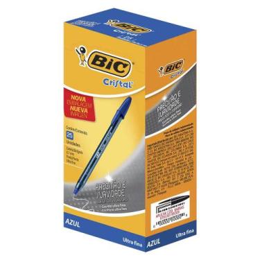 Imagem de Caneta Esferográfica Bic Cristal Fina 0.7mm C/25 Unidades Azul