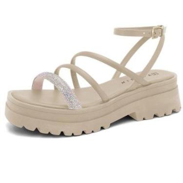 Imagem de SANDALIA RAMARIM TIRA STRASS AURORA BOREAL REF 2338204-Feminino