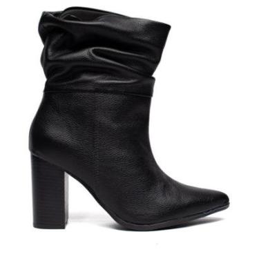 Imagem de Bota Feminina Via Marte Couro Enrugada Preto-Feminino