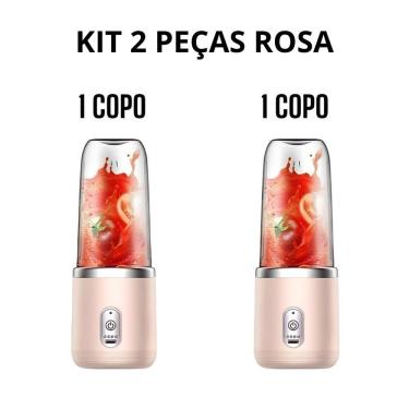 Imagem de Espremedor Portátil OEM Popyo 400 ml com 6 Lâminas em Aço Inox Copo em Policarbonato Ro...