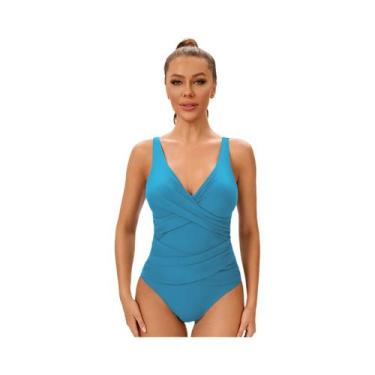 Imagem de Maiô plus Size Com Decote Em V Para Mulheres, Roupa De Banho Sexy, Tam