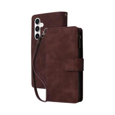 Imagem de Capa Carteira Transversal Com Zíper Para Samsung Galaxy S25 Ultra S24 