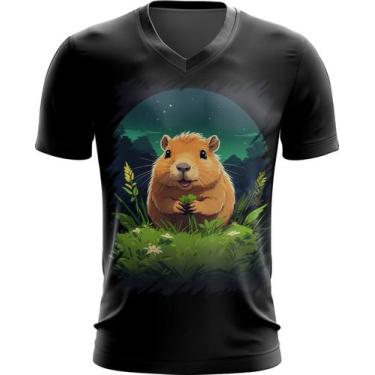 Imagem de Camiseta Gola V Capivara do Bem Animalzinho 2 - Kasubeck Store®, INF 0