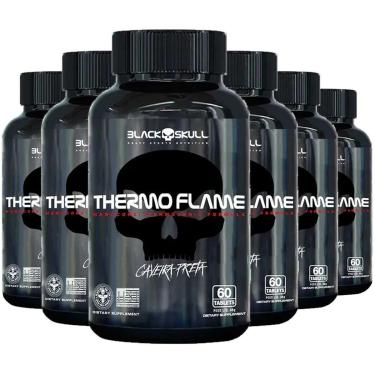 Imagem de Kit 6x Thermo Flame - 60 Caps Black Skull Sabor Sem Sabor-Unissex