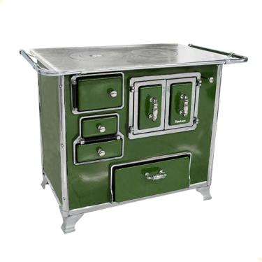 Imagem de Fogão a Lenha Tradicional Venâncio N°2 Verde Porta Dupla Sem Tampa Gabinete Direito 28988